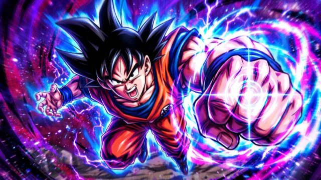 Son Goku Kamehameha Neon Energy Wallpaper