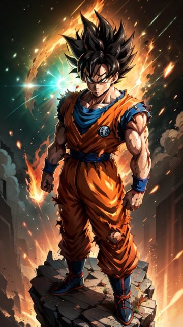 Son Goku Energy Awakening Wallpaper