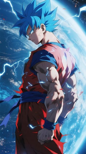 Super Saiyan Blue Goku Space Atmosphere Wallpaper