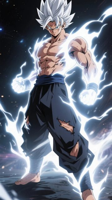 Ultra Instinct Goku White Aura Wallpaper