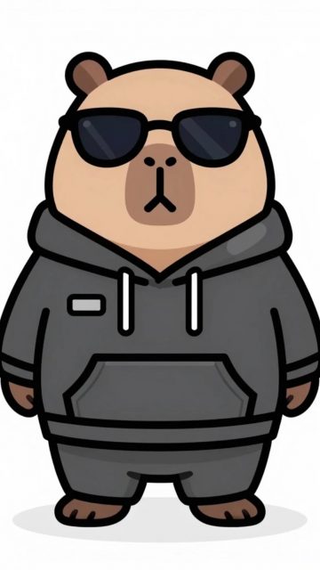 Stylized Capybara Urban Streetwear Wallpaper