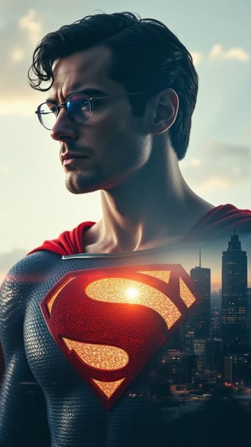 Clark Kent Inspired Superman Portrait Wallpaper