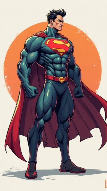 Minimal Classic Superman Costume Wallpaper