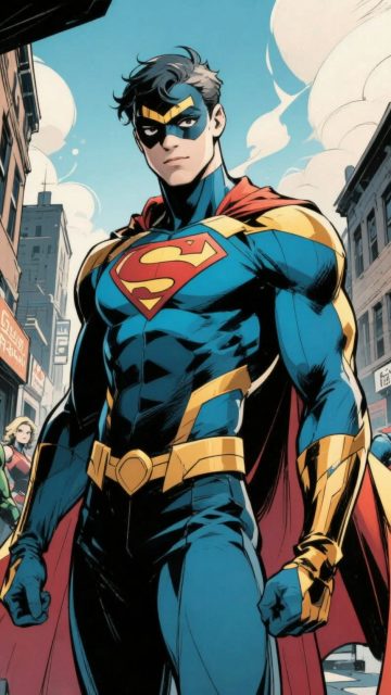 Young Superman in the City Wallpaper