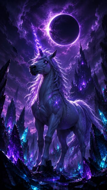 Dark Crystal Eclipse Unicorn Wallpaper