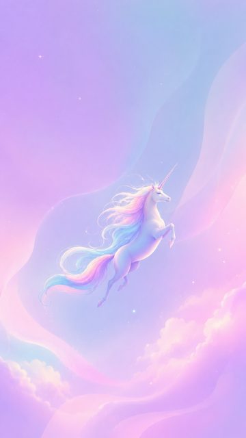 Soft Gradient Pastel Unicorn Wallpaper