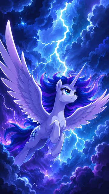Storm Sky Pegasus Unicorn Wallpaper