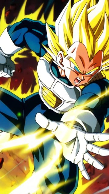Classic Anime Vegeta Attack Wallpaper