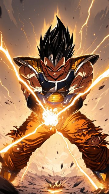 Vegeta Final Flash Ground Impact Wallpaper