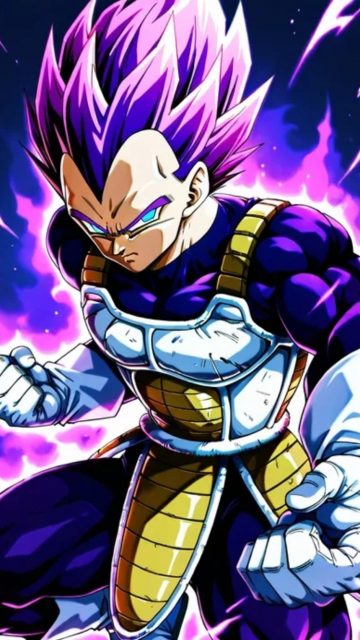 Vegeta Purple Aura Wallpaper