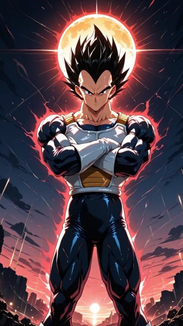 Vegeta Red Eclipse Aura Wallpaper