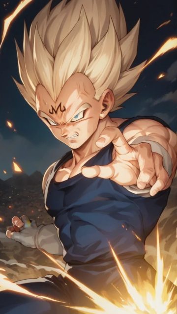 Vegeta Super Saiyan Battle Storm Wallpaper