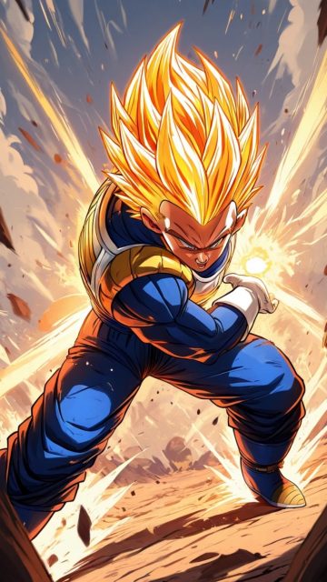 Vegeta Rocky Battlefield Wallpaper